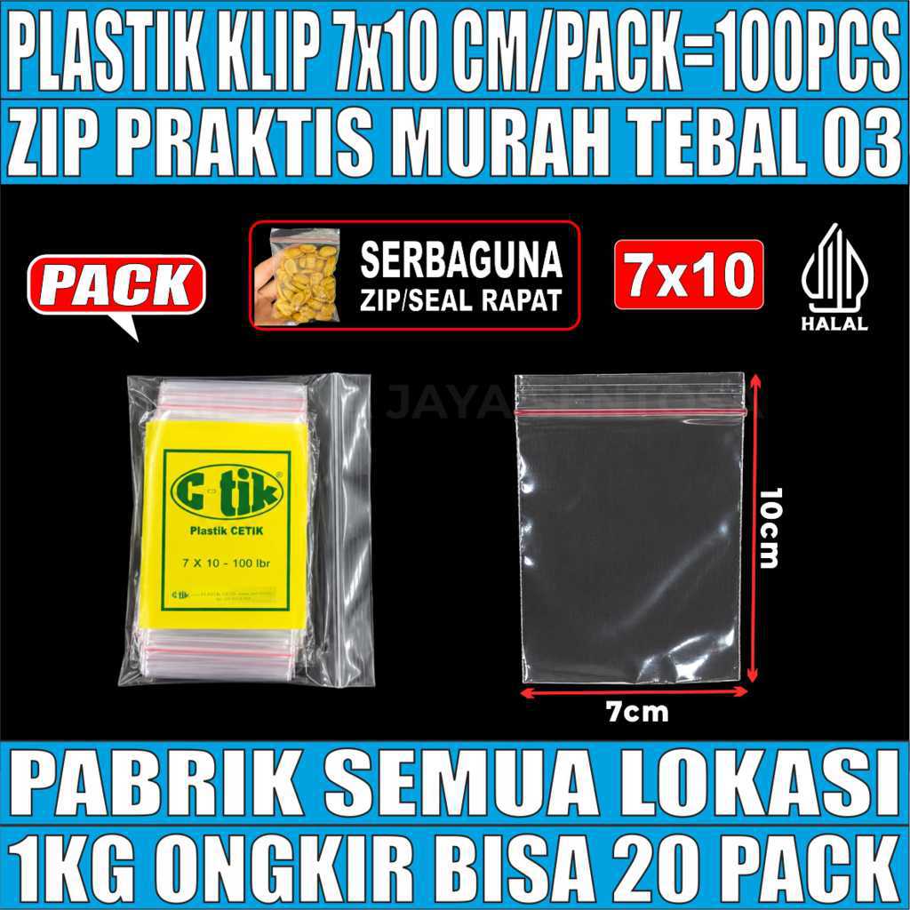 Plastik Klip 7x10 Ziplock Pe Bening PACK