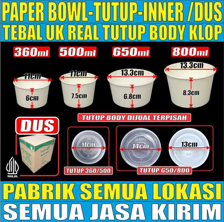 VARIAN Paper Bowl Body Tebal 14gr