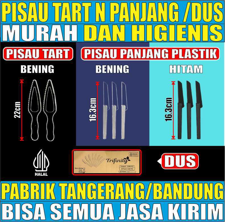 VARIAN Pisau Panjang n Pisau Tart Tebal 8,6gr Trifinity